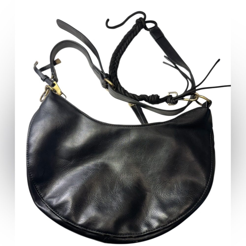 Elegant Aeropostale Urban Originals Vegan Leather Black Shoulder Bag Purse
